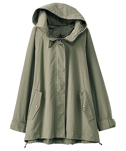 BELLUNA PLUS（ベルーナ）の「スピンドル使いマウンテンパーカー（マウンテンパーカー・レディース・ベージュ/ネイビー/カーキ・MEDIUM/LARGE/X-LARGE）」の4枚目の写真