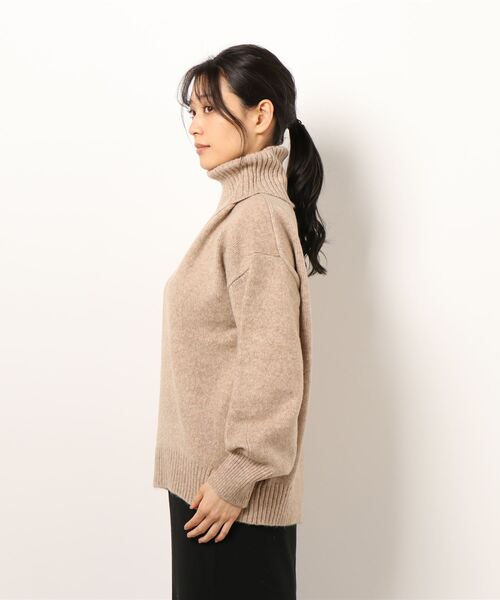 ADAM ET ROPE'(アダムエロペ)の「【アウトレット店舗・WEB限定】ウール混ソフト天竺タートル(ニット/セーター・レディース・ブラウン/グレー/ダークパープル/ベージュ系その他・FREE)」の9枚目の写真