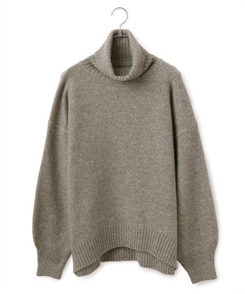 ADAM ET ROPE'(アダムエロペ)の「【アウトレット店舗・WEB限定】ウール混ソフト天竺タートル(ニット/セーター・レディース・ブラウン/グレー/ダークパープル/ベージュ系その他・FREE)」の5枚目の写真