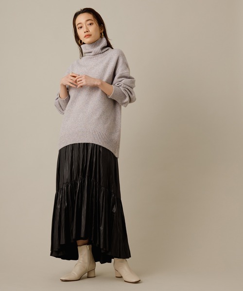 ADAM ET ROPE'(アダムエロペ)の「【アウトレット店舗・WEB限定】ウール混ソフト天竺タートル(ニット/セーター・レディース・ブラウン/グレー/ダークパープル/ベージュ系その他・FREE)」の21枚目の写真