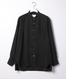 ADAM ET ROPE' | 《21SS》リラックスドレープ レーヨンスエード とろみバンドカラーシャツ/UNISEX(シャツ/ブラウス)