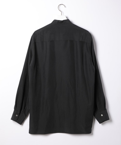 ADAM ET ROPE'（アダムエロペ）の「《21SS》リラックスドレープ レーヨンスエード とろみバンドカラーシャツ/UNISEX（シャツ/ブラウス・メンズ・ブラック/カーキ/ブルー系その他/サーモンピンク・M/L）」の6枚目の写真