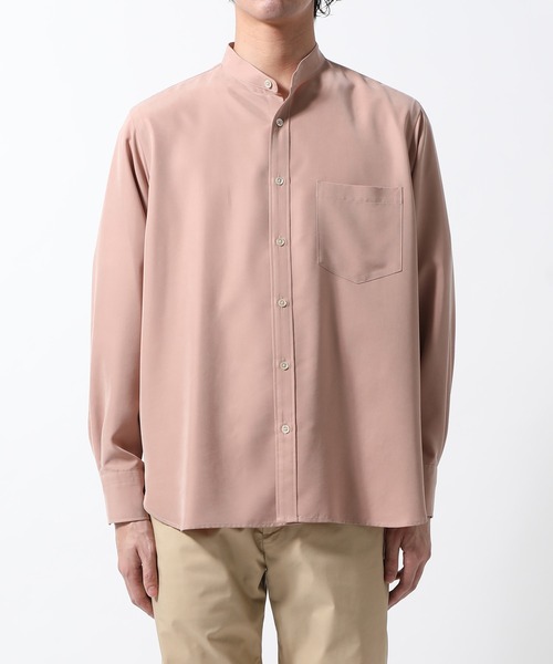 ADAM ET ROPE'（アダムエロペ）の「《21SS》リラックスドレープ レーヨンスエード とろみバンドカラーシャツ/UNISEX（シャツ/ブラウス・メンズ・ブラック/カーキ/ブルー系その他/サーモンピンク・M/L）」の20枚目の写真