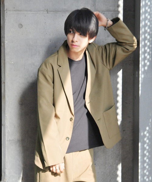 ZIP FIVE（ジップファイブ）の「【ZIP FIVE】ポリトロリラックスシングルテーラードジャケット 2ボタン（テーラードジャケット・メンズ・ブラック/ブラウン/グレー/ブルー/アイボリー・MEDIUM/LARGE/X-LARGE）」の4枚目の写真