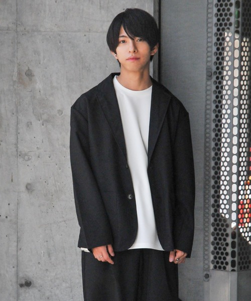 ZIP FIVE（ジップファイブ）の「【ZIP FIVE】ポリトロリラックスシングルテーラードジャケット 2ボタン（テーラードジャケット・メンズ・ブラック/ブラウン/グレー/ブルー/アイボリー・MEDIUM/LARGE/X-LARGE）」の3枚目の写真