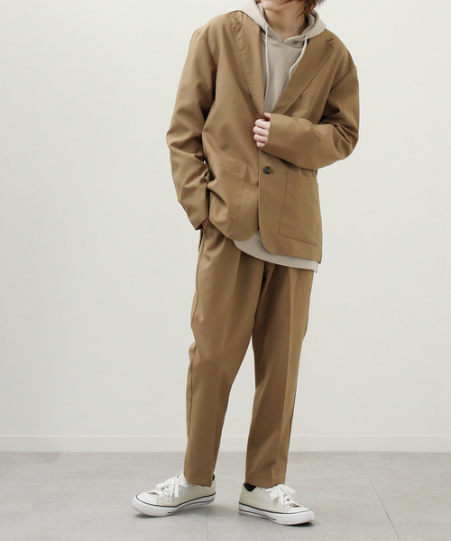 ZIP FIVE（ジップファイブ）の「【ZIP FIVE】ポリトロリラックスシングルテーラードジャケット 2ボタン（テーラードジャケット・メンズ・ブラック/ブラウン/グレー/ブルー/アイボリー・MEDIUM/LARGE/X-LARGE）」の6枚目の写真