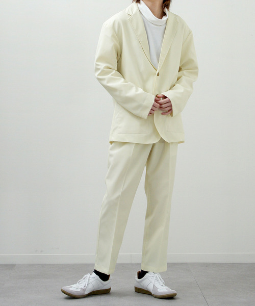 ZIP FIVE（ジップファイブ）の「【ZIP FIVE】ポリトロリラックスシングルテーラードジャケット 2ボタン（テーラードジャケット・メンズ・ブラック/ブラウン/グレー/ブルー/アイボリー・MEDIUM/LARGE/X-LARGE）」の9枚目の写真