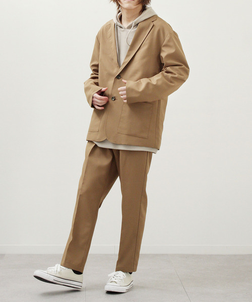 ZIP FIVE（ジップファイブ）の「【ZIP FIVE】ポリトロリラックスシングルテーラードジャケット 2ボタン（テーラードジャケット・メンズ・ブラック/ブラウン/グレー/ブルー/アイボリー・MEDIUM/LARGE/X-LARGE）」の11枚目の写真