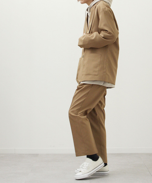 ZIP FIVE（ジップファイブ）の「【ZIP FIVE】ポリトロリラックスシングルテーラードジャケット 2ボタン（テーラードジャケット・メンズ・ブラック/ブラウン/グレー/ブルー/アイボリー・MEDIUM/LARGE/X-LARGE）」の15枚目の写真