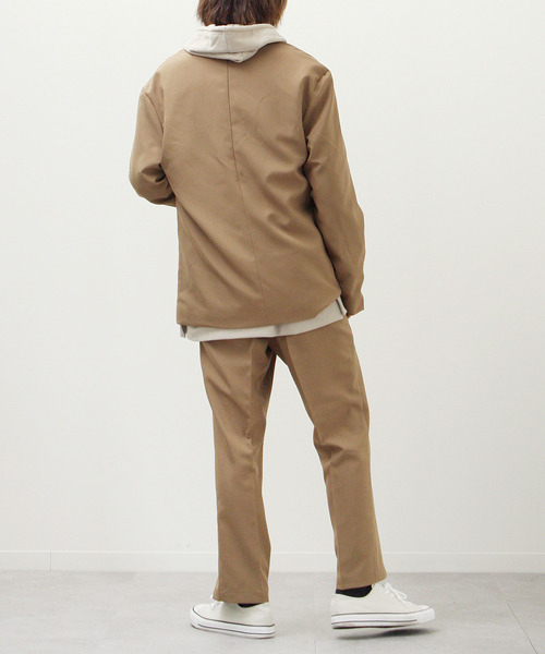 ZIP FIVE（ジップファイブ）の「【ZIP FIVE】ポリトロリラックスシングルテーラードジャケット 2ボタン（テーラードジャケット・メンズ・ブラック/ブラウン/グレー/ブルー/アイボリー・MEDIUM/LARGE/X-LARGE）」の21枚目の写真