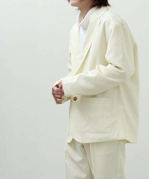 ZIP FIVE（ジップファイブ）の「【ZIP FIVE】ポリトロリラックスシングルテーラードジャケット 2ボタン（テーラードジャケット・メンズ・ブラック/ブラウン/グレー/ブルー/アイボリー・MEDIUM/LARGE/X-LARGE）」の19枚目の写真