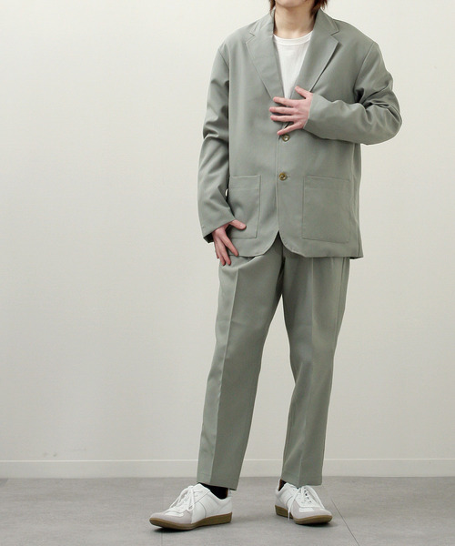 ZIP FIVE（ジップファイブ）の「【ZIP FIVE】ポリトロリラックスシングルテーラードジャケット 2ボタン（テーラードジャケット・メンズ・ブラック/ブラウン/グレー/ブルー/アイボリー・MEDIUM/LARGE/X-LARGE）」の7枚目の写真