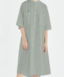 mizuiro ind 胸ポケット付きロングワンピース