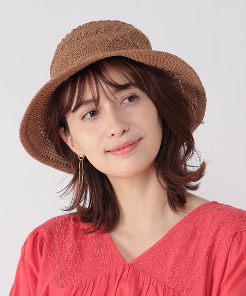studio CLIP(スタディオクリップ)の「洗える和紙細編みハット(ハット・レディース・ブラウン/グレー/オフホワイト・FREE)」の3枚目の写真