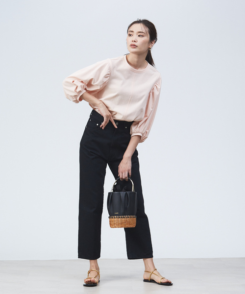 qualite（カリテ）の「ギャザーパフスリーブカットソー（Tシャツ/カットソー・レディース・オフホワイト/ブルー/オレンジ系その他2・フリー）」の15枚目の写真