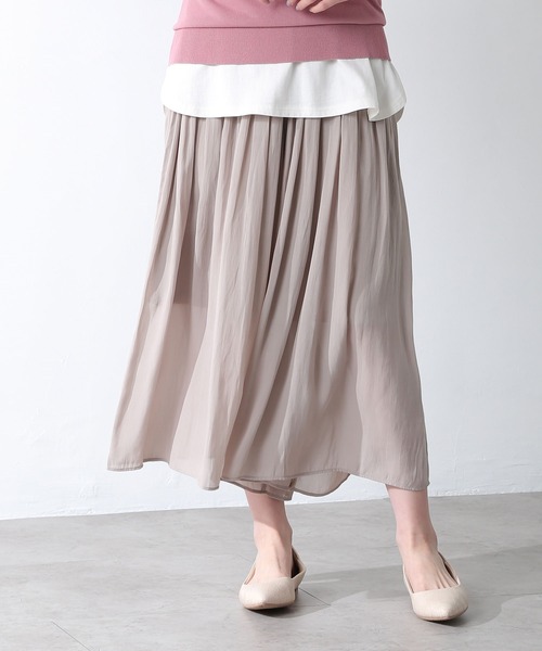 Honeys（ハニーズ）の「ロングスカーチョ（その他パンツ・レディース・ネイビー/カーキ/チャコール/ブルー/ベージュ・LL/M/L/S）」の3枚目の写真