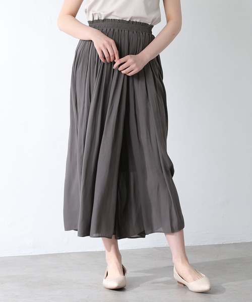 Honeys（ハニーズ）の「ロングスカーチョ（その他パンツ・レディース・ネイビー/カーキ/チャコール/ブルー/ベージュ・LL/M/L/S）」の2枚目の写真