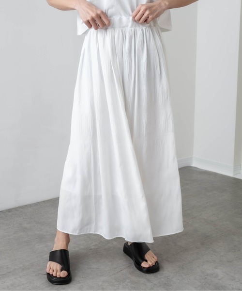 RASVOA（ラスボア）の「デニムライクロングスカート（スカート・レディース・ブラック/オフホワイト/ブルー・FREE）」の11枚目の写真