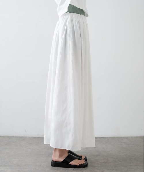 RASVOA（ラスボア）の「デニムライクロングスカート（スカート・レディース・ブラック/オフホワイト/ブルー・FREE）」の14枚目の写真