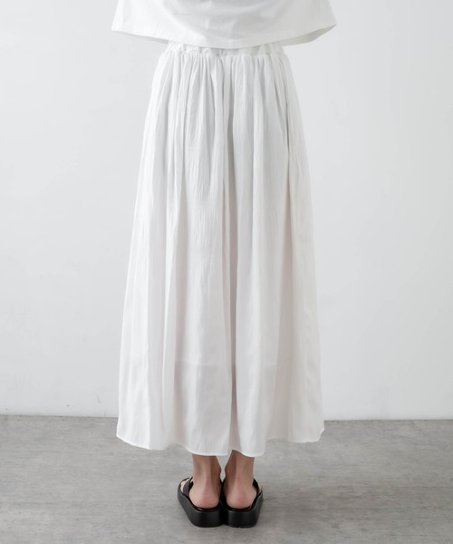 RASVOA（ラスボア）の「デニムライクロングスカート（スカート・レディース・ブラック/オフホワイト/ブルー・FREE）」の10枚目の写真