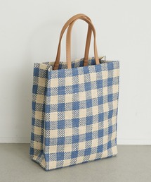 earth music&ecology | ギンガムチェックペーパートート ＊(トートバッグ)