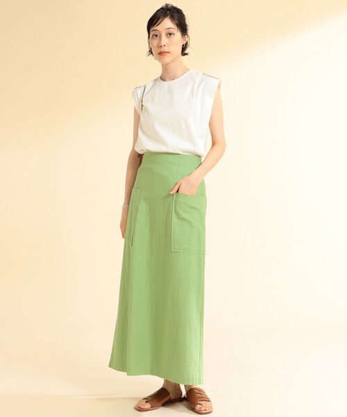 Ray BEAMS（レイビームス）の「Ray BEAMS / エポレット ノースリーブ シャツ（シャツ/ブラウス・レディース・ブラック/ホワイト・ONE SIZE）」の6枚目の写真