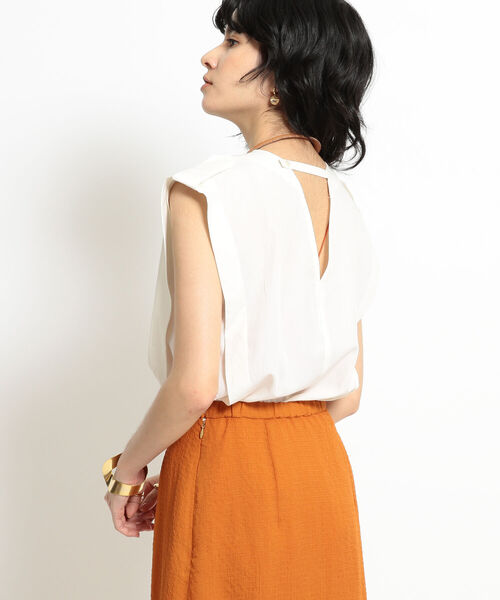 Ray BEAMS（レイビームス）の「Ray BEAMS / エポレット ノースリーブ シャツ（シャツ/ブラウス・レディース・ブラック/ホワイト・ONE SIZE）」の17枚目の写真