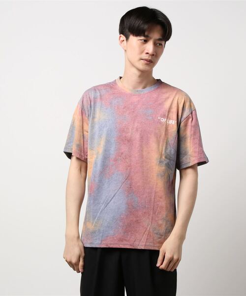 HOOK（フック）の「【HOOK】個性派タイダイ染め半袖tシャツ（Tシャツ/カットソー・メンズ・ブルー/レッド・XL/L/M）」の3枚目の写真