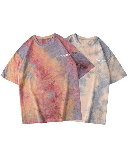 HOOK（フック）の「【HOOK】個性派タイダイ染め半袖tシャツ (SS)（Tシャツ/カットソー・メンズ・ブルー/レッド・XL/L/M）」の11枚目の写真