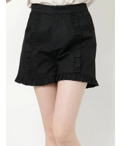 merry jenny（メリージェニー）の「line frill チノショートパンツ（その他パンツ・レディース・ライトブルー/ブラック/ベージュ・FREE）」の2枚目の写真