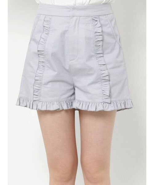 merry jenny（メリージェニー）の「line frill チノショートパンツ（その他パンツ・レディース・ライトブルー/ブラック/ベージュ・FREE）」の5枚目の写真