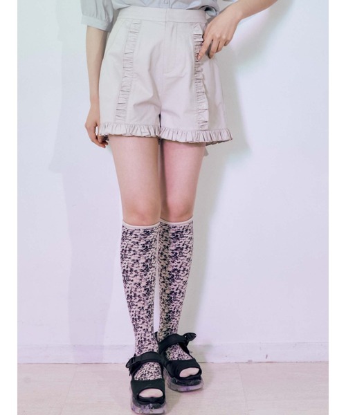 merry jenny（メリージェニー）の「line frill チノショートパンツ（その他パンツ・レディース・ライトブルー/ブラック/ベージュ・FREE）」の17枚目の写真
