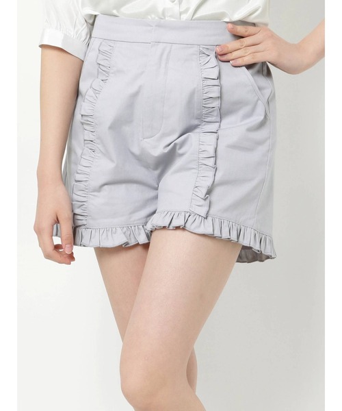 merry jenny（メリージェニー）の「line frill チノショートパンツ（その他パンツ・レディース・ライトブルー/ブラック/ベージュ・FREE）」の12枚目の写真