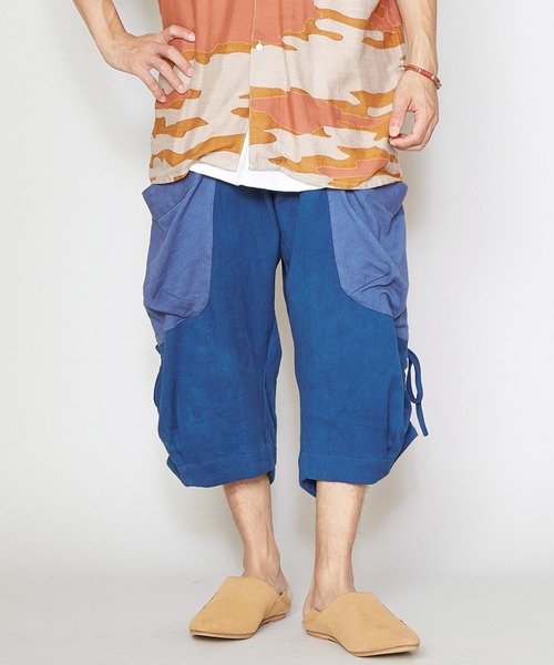 チャイハネ（チャイハネ）の「【チャイハネ】yul レゴアMEN'Sサルエルハーフパンツ（その他パンツ・メンズ・ホワイト/ブラック/ベージュ/カーキ/ブルー・FREE）」の5枚目の写真