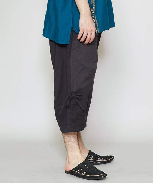 チャイハネ（チャイハネ）の「【チャイハネ】yul レゴアMEN'Sサルエルハーフパンツ（その他パンツ・メンズ・ホワイト/ブラック/ベージュ/カーキ/ブルー・FREE）」の10枚目の写真