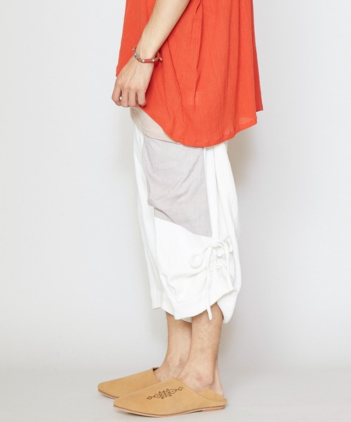 チャイハネ（チャイハネ）の「【チャイハネ】yul レゴアMEN'Sサルエルハーフパンツ（その他パンツ・メンズ・ホワイト/ブラック/ベージュ/カーキ/ブルー・FREE）」の14枚目の写真