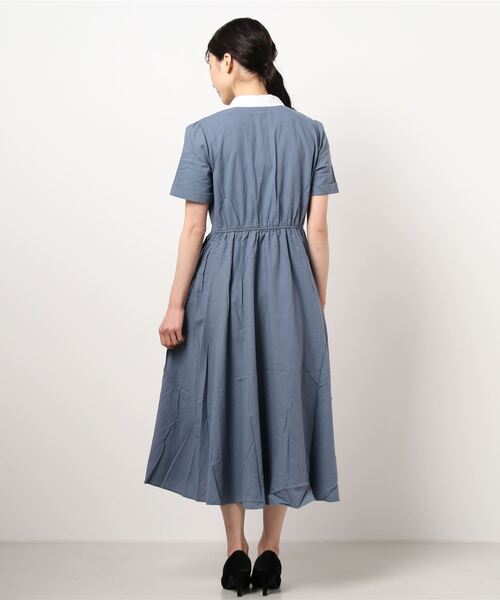 179/WG（イチナナキュウダブルジー）の「クレリックシャツワンピース（シャツワンピース・レディース・ブルー/グリーン/ピンク・MEDIUM）」の8枚目の写真