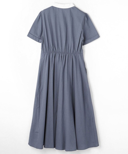 179/WG（イチナナキュウダブルジー）の「クレリックシャツワンピース（シャツワンピース・レディース・ブルー/グリーン/ピンク・MEDIUM）」の6枚目の写真