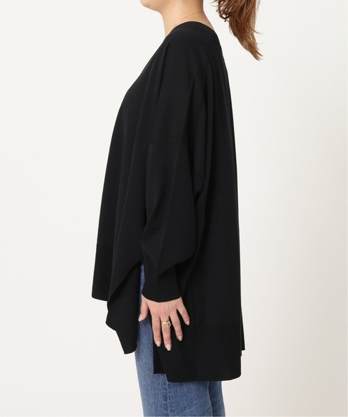 JOURNAL STANDARD（ジャーナルスタンダード）の「HTコットンポンチョカーディガン◆3（カーディガン/ボレロ・レディース・グレー/ブラック・FREE）」の8枚目の写真