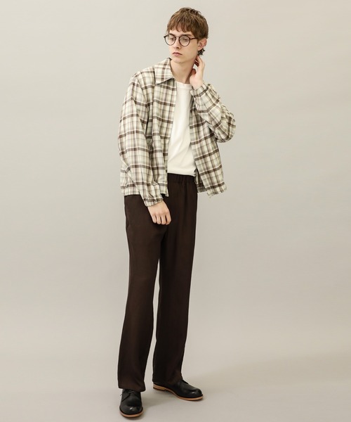KIIT(キート)の「【KIIT】EX.FRONT ZIP BLOUSON(ブルゾン・メンズ・ブラック/チェック/グリーン・2/1)」の4枚目の写真
