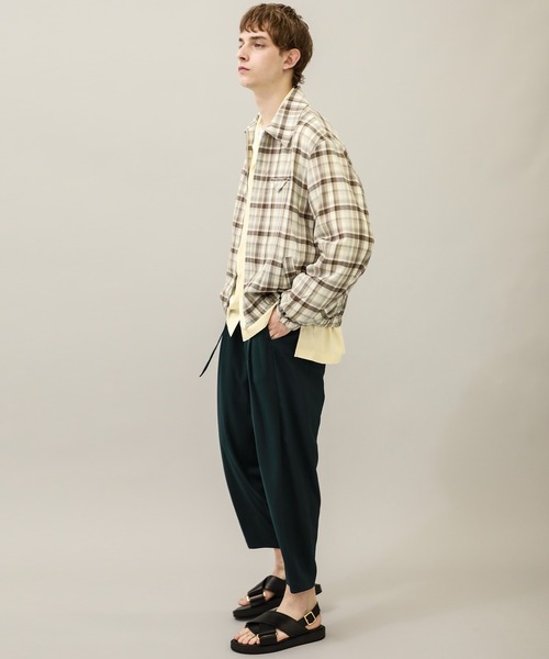 KIIT(キート)の「【KIIT】EX.FRONT ZIP BLOUSON(ブルゾン・メンズ・ブラック/チェック/グリーン・2/1)」の5枚目の写真