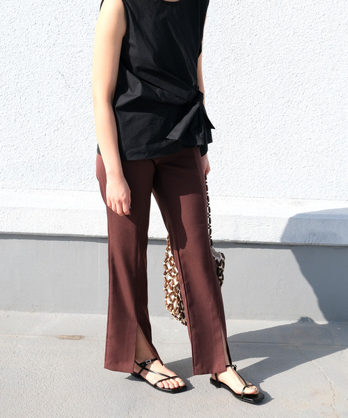 AmiAmi(アミアミ)の「華奢ストラップスクエアトゥトングサンダル(サンダル・レディース・ホワイト/ブラック/ベージュ/カーキ/ブラウン・LL/S/M/L)」の18枚目の写真