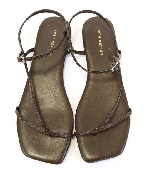 AmiAmi(アミアミ)の「華奢ストラップスクエアトゥトングサンダル(サンダル・レディース・ホワイト/ブラック/ベージュ/カーキ/ブラウン・LL/S/M/L)」の13枚目の写真