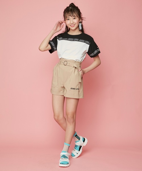 JENNI love（ジェニィラブ）の「タテロゴシースルークルーソックス（ソックス/靴下・キッズ・パープル/ミント/ブラック・22-24cm/19-21cm）」の5枚目の写真