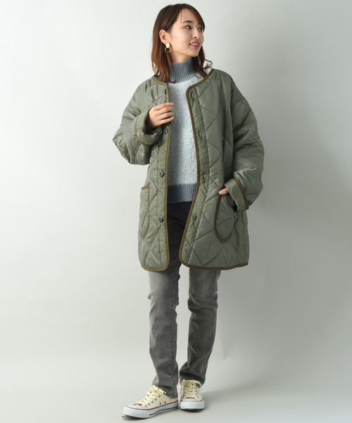 Lee(リー)の「【Lee】KILTING LINER COAT(ミリタリージャケット・レディース・ブラック/カーキ・FREE)」の17枚目の写真