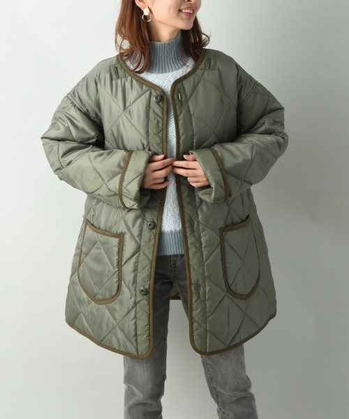 Lee(リー)の「【Lee】KILTING LINER COAT(ミリタリージャケット・レディース・ブラック/カーキ・FREE)」の14枚目の写真