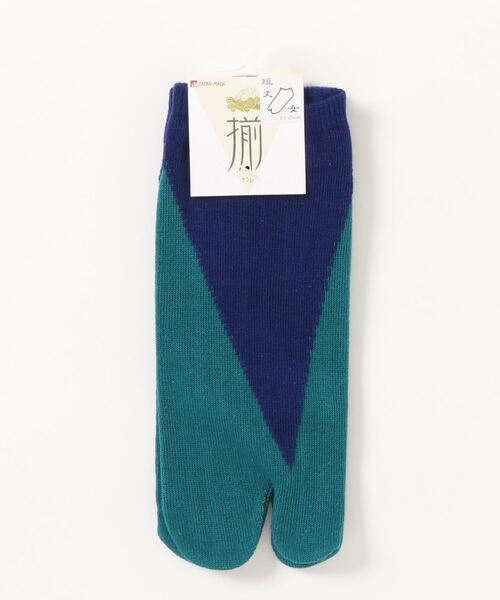 カヤ（カヤ）の「【カヤ】足袋型くつ下23～25cm 重ね色（ソックス/靴下・レディース・ホワイト×パープル/ブラック×レッド/ブルーグリーン・FREE）」の4枚目の写真