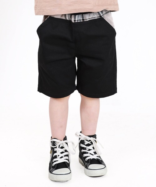 DILASH（ディラッシュ）の「チェック柄切り替えハーフパンツ(4.5分丈)（その他パンツ・キッズ・ブラック/ネイビー・120/110/140/130/100/80/150/90）」の2枚目の写真