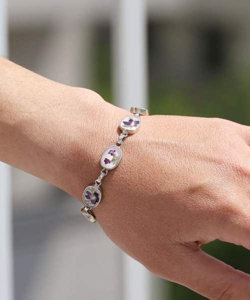 GUSTAVO/グスタボ Flower chain bracelet white ブレスレット
