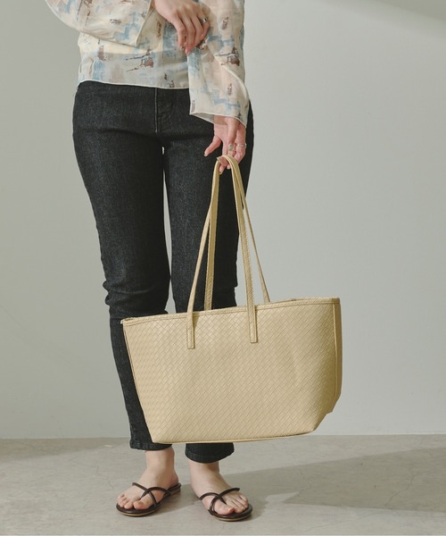 Ambre Neige(アンブルネージュ)の「ポーチ付きメッシュトートバック/【WEB/EC限定商品】(トートバッグ・レディース・ホワイト/ベージュ・FREE)」の3枚目の写真